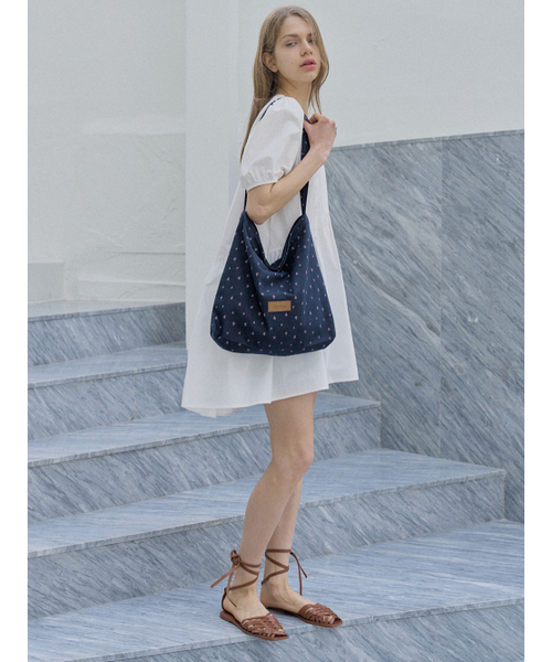 AVANT-G(アバン)の「Heart Pattern Eco Bag - NAVY(エコバッグ/サブバッグ・レディース・ネイビー/グレー・FREE)」の3枚目の写真