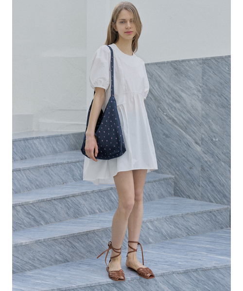 AVANT-G(アバン)の「Heart Pattern Eco Bag - NAVY(エコバッグ/サブバッグ・レディース・ネイビー/グレー・FREE)」の4枚目の写真