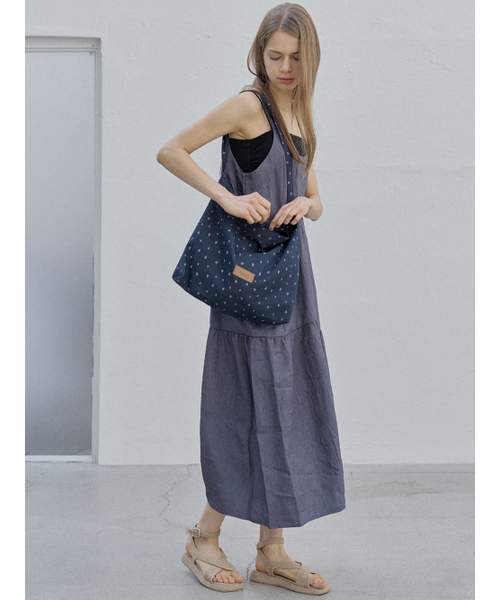 AVANT-G(アバン)の「Heart Pattern Eco Bag - NAVY(エコバッグ/サブバッグ・レディース・ネイビー/グレー・FREE)」の6枚目の写真