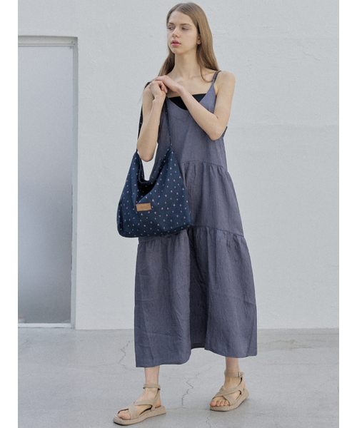 AVANT-G(アバン)の「Heart Pattern Eco Bag - NAVY(エコバッグ/サブバッグ・レディース・ネイビー/グレー・FREE)」の8枚目の写真