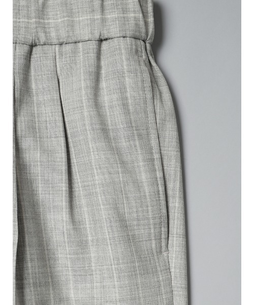 SUIT SQUARE（スーツスクエア）の「GOOVI／タックストレートパンツ／SUPER100'sウールトロピカル／ワイドストライプ（スーツパンツ・メンズ・ライトグレー・1/2/3）」の5枚目の写真