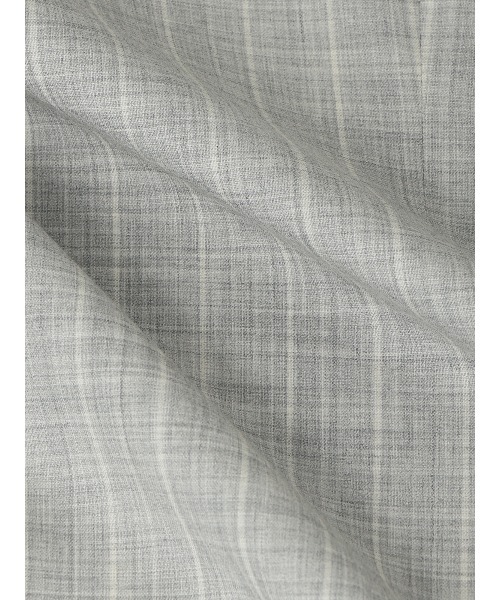 SUIT SQUARE（スーツスクエア）の「GOOVI／タックストレートパンツ／SUPER100'sウールトロピカル／ワイドストライプ（スーツパンツ・メンズ・ライトグレー・1/2/3）」の8枚目の写真