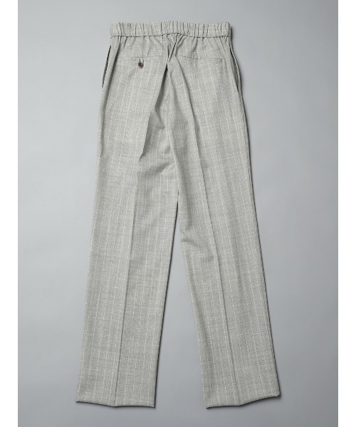 SUIT SQUARE（スーツスクエア）の「GOOVI／タックストレートパンツ／SUPER100'sウールトロピカル／ワイドストライプ（スーツパンツ・メンズ・ライトグレー・1/2/3）」の2枚目の写真