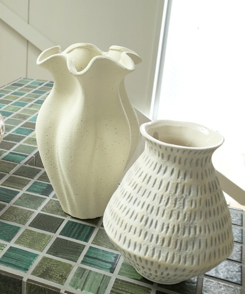 a.depeche(アデペシュ)の「【a.depeche/アデペシュ】フラワーベース 花瓶 deser flower vase ardahan(フラワーベース・レディース・オフホワイト・FREE)」の7枚目の写真