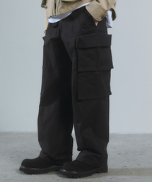 KALAPATTHAR（カラパタール）の「MINI BAG DOUBLE POCKET WIDE PANTS - BLACK（その他パンツ）」