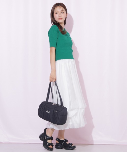 JILL by JILL STUART（ジルバイジルスチュアート）の「ボリュームロゴスポサン（サンダル・レディース・ブラック/ホワイト・MEDIUM/SMALL/LARGE）」の16枚目の写真