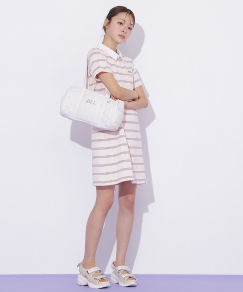 JILL by JILL STUART（ジルバイジルスチュアート）の「ボリュームロゴスポサン（サンダル・レディース・ブラック/ホワイト・MEDIUM/SMALL/LARGE）」の12枚目の写真