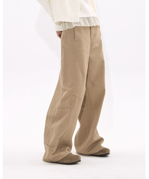 MOAA（モア）の「Curved Wide-Leg Work Pants (BEIGE)（その他パンツ）」