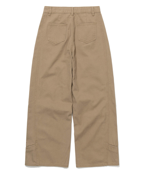 MOAA(モア)の「Curved Wide-Leg Work Pants (BEIGE)(その他パンツ・レディース・その他・SMALL/MEDIUM)」の4枚目の写真