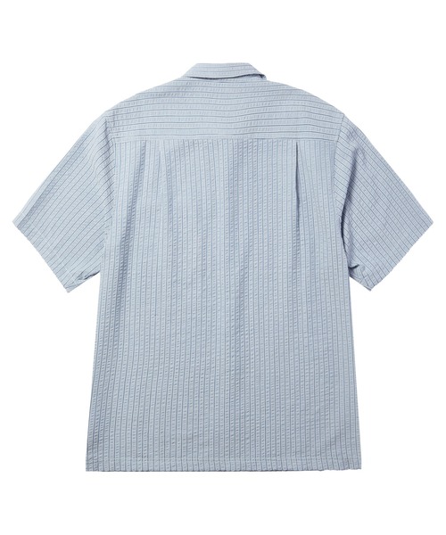 HUF(ハフ)の「BIG BLOCK STRIPED SHIRT(シャツ/ブラウス・メンズ・ライトブルー/ライトグリーン・S/M/L/XL/XXL)」の8枚目の写真