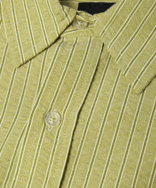 HUF(ハフ)の「BIG BLOCK STRIPED SHIRT(シャツ/ブラウス・メンズ・ライトブルー/ライトグリーン・S/M/L/XL/XXL)」の7枚目の写真