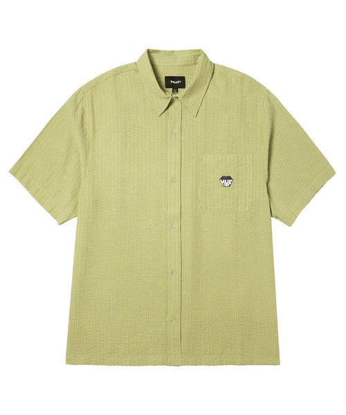 HUF(ハフ)の「BIG BLOCK STRIPED SHIRT(シャツ/ブラウス・メンズ・ライトブルー/ライトグリーン・S/M/L/XL/XXL)」の3枚目の写真
