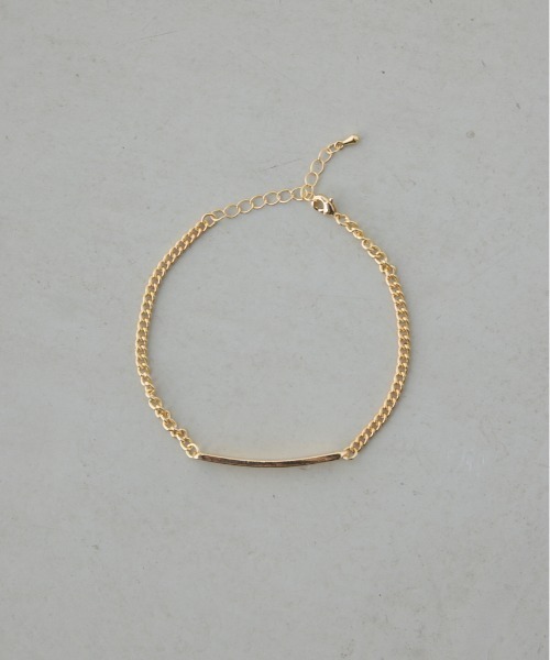 AZUL by moussy（アズールバイマウジー）の「プレートブレスレット（ブレスレット・メンズ・ゴールド/ブラック/シルバー・FREE）」の3枚目の写真