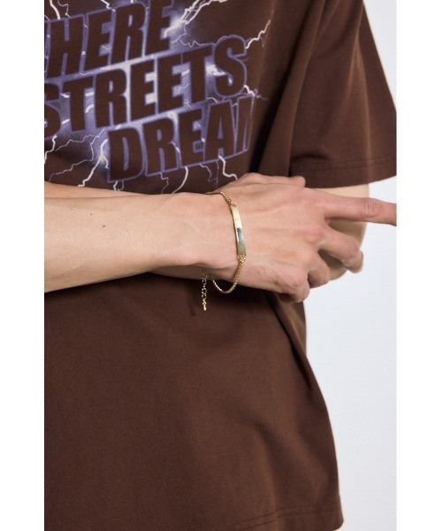 AZUL by moussy（アズールバイマウジー）の「プレートブレスレット（ブレスレット・メンズ・ゴールド/ブラック/シルバー・FREE）」の10枚目の写真