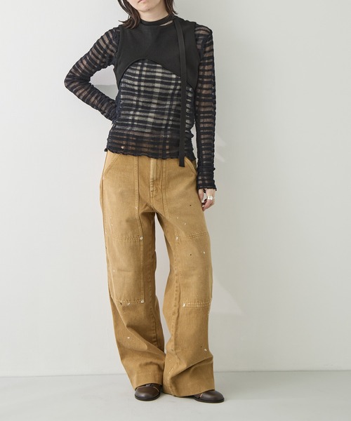 TANAKA（タナカ）の「[TANAKA/タナカ]NEW CLASSIC WORK JEANS（デニムパンツ・レディース・ブラウン・25/26）」の3枚目の写真