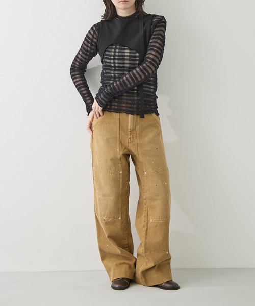 TANAKA（タナカ）の「[TANAKA/タナカ]NEW CLASSIC WORK JEANS（デニムパンツ・レディース・ブラウン・25/26）」の4枚目の写真