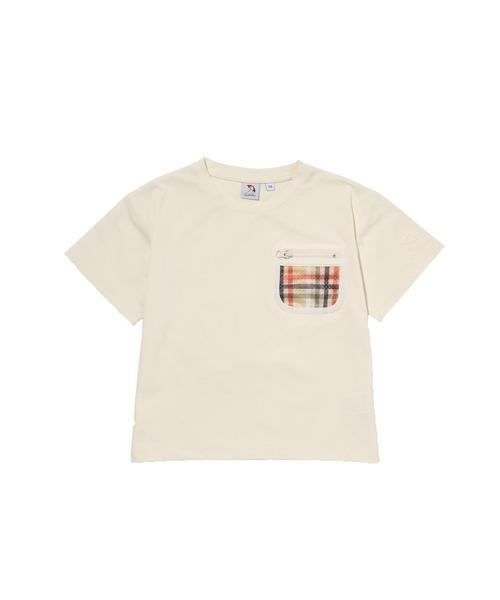 Arnold Palmer(アーノルドパーマー)の「タウン&レジャー ポケットメッシュ Tシャツ(Tシャツ/カットソー・キッズ・ブラック/ホワイト/ライトグリーン・95cm/105cm/115cm/125cm/135cm/145cm)」の1枚目の写真