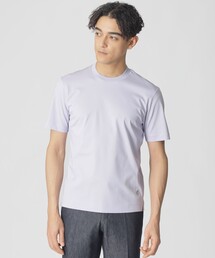 【Nikkei magazine掲載】【ジャケット合わせに最適】半袖ドレスクルーネックTシャツ