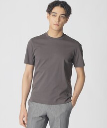 【Nikkei magazine掲載】【ジャケット合わせに最適】半袖ドレスクルーネックTシャツ