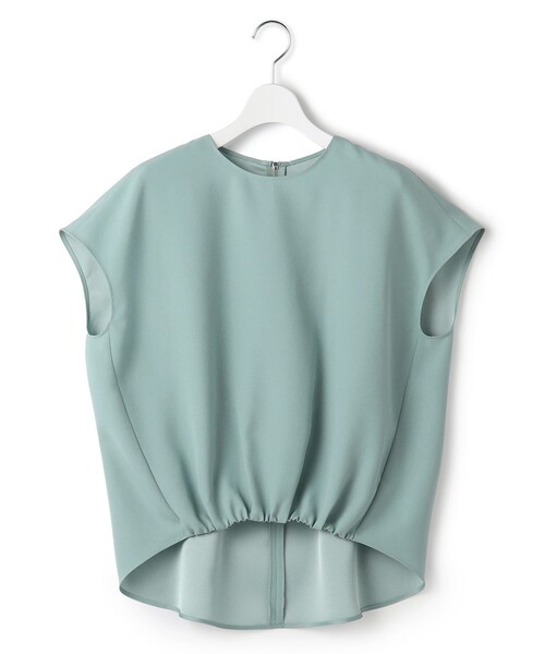 ICB(アイシービー)の「FluidBackSatin フレンチスリーブブラウス(シャツ/ブラウス・レディース・ブラック系/グレー系/スモーキーグリーン系・46/42/44)」の15枚目の写真