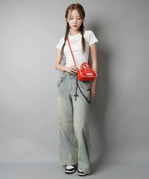 PUMA(プーマ)の「【PUMA/プーマ】エナメルボストンバッグ/ショルダーバック 1976 マイクロ グリップバッグ 1L(ボストンバッグ・レディース・グリーン/ピンク/レッド/ホワイト/ブルー・ONESIZE)」の8枚目の写真