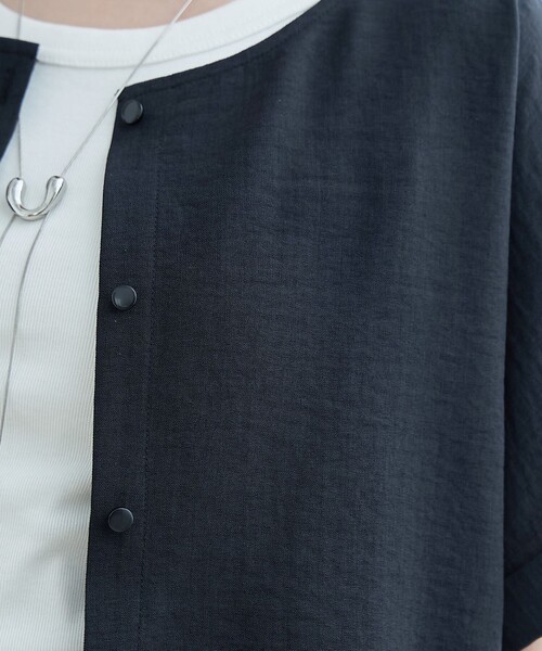 coen（コーエン）の「【再入荷/新色登場】【接触冷感/UVカット/セットアイテム】リネンタッチTブラウスセットアップ（セットアップ・レディース・ブラック/ダークグレー/ベージュ/ブラウン・M/L）」の20枚目の写真