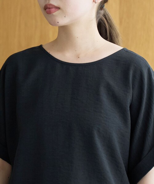 coen（コーエン）の「【再入荷/新色登場】【接触冷感/UVカット/セットアイテム】リネンタッチTブラウスセットアップ（セットアップ・レディース・ブラック/ダークグレー/ベージュ/ブラウン・M/L）」の10枚目の写真