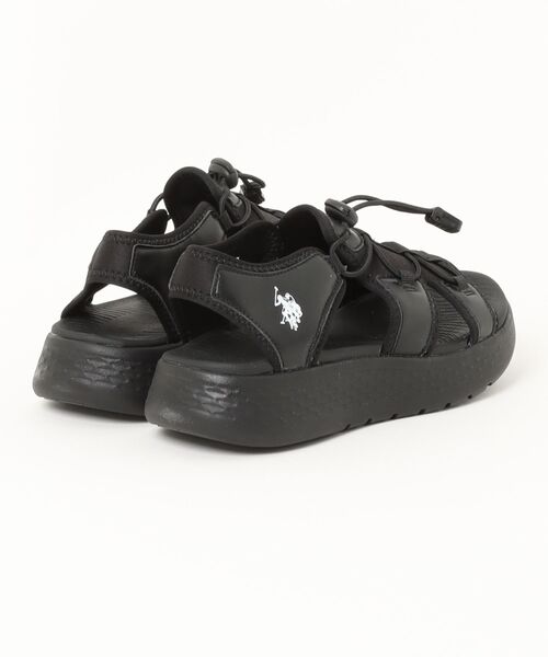 U.S. POLO ASSN.(ユーエスポロアッスン)の「【U.S. POLO ASSN./ユーエスポロアッスン】ワンポイント 厚底サンダル スポーツサンダル ワンポイント 夏 旅行 キャンプ ストリート 韓国ファッション(サンダル・メンズ・ブラック/ホワイト・26cm/27cm/26.5cm/25cm/25.5cm)」の3枚目の写真