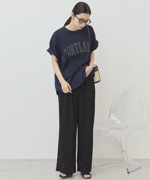 AMERICAN HOLIC(アメリカンホリック)の「サイドメローレースパンツ(その他パンツ・レディース・アイボリー/ブラック・M/L)」の20枚目の写真