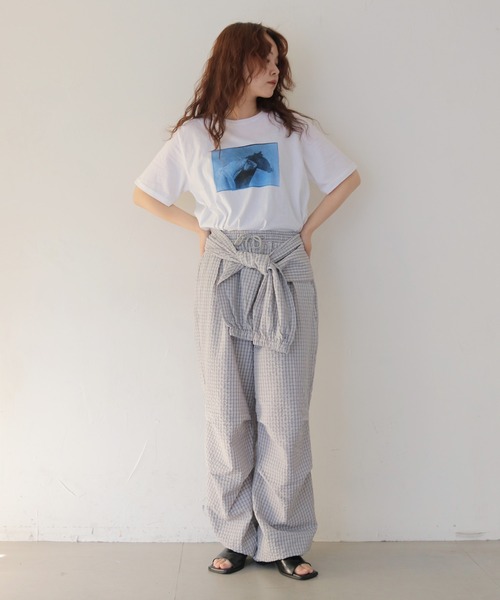cheriella(シェリエラ)の「【cheriella】チェック柄レイヤードイージーパンツ CHECK LAYERED EASY PANTS(その他パンツ・レディース・アイボリー/グレー・FREE)」の21枚目の写真