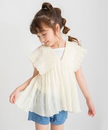 BRANSHES | インナー付きシャーリングチュニック(シャツ/ブラウス)
