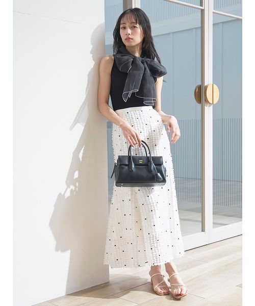 SNIDEL(スナイデル)の「フラップソフト2WAYボストン(ボストンバッグ・レディース・ブラウン/アイボリー/ブラック・F)」の6枚目の写真
