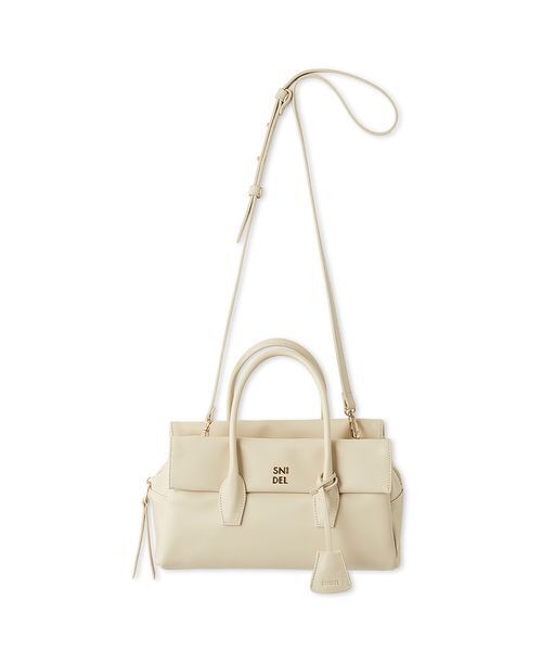 SNIDEL(スナイデル)の「フラップソフト2WAYボストン(ボストンバッグ・レディース・ブラウン/アイボリー/ブラック・F)」の5枚目の写真