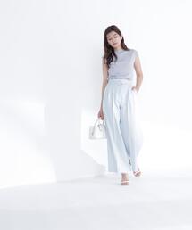 NATURAL BEAUTY BASIC | ダブルベルトワイドパンツ(その他パンツ)
