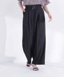 NATURAL BEAUTY BASIC | ダブルベルトワイドパンツ(その他パンツ)