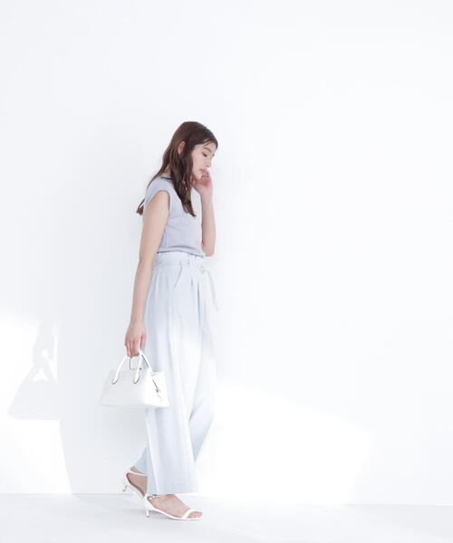 NATURAL BEAUTY BASIC(ナチュラルビューティーベーシック)の「ダブルベルトワイドパンツ(その他パンツ・レディース・ブラック/オフホワイト/ブルー・P/S/MEDIUM/SMALL)」の15枚目の写真