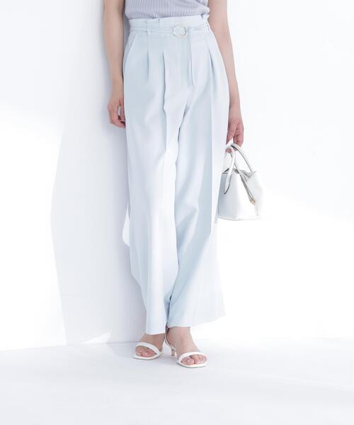 NATURAL BEAUTY BASIC(ナチュラルビューティーベーシック)の「ダブルベルトワイドパンツ(その他パンツ・レディース・ブラック/オフホワイト/ブルー・P/S/MEDIUM/SMALL)」の17枚目の写真