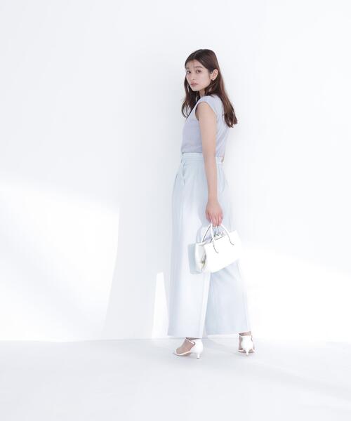 NATURAL BEAUTY BASIC(ナチュラルビューティーベーシック)の「ダブルベルトワイドパンツ(その他パンツ・レディース・ブラック/オフホワイト/ブルー・P/S/MEDIUM/SMALL)」の20枚目の写真