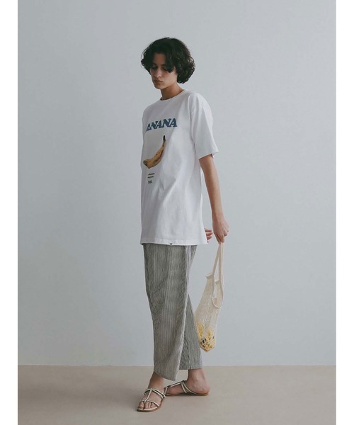 HER.(ハー)の「BANANA T-shirt(Tシャツ/カットソー・レディース・グレー/オフホワイト・XL)」の4枚目の写真