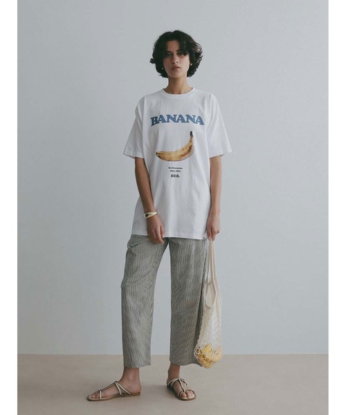 HER.(ハー)の「BANANA T-shirt(Tシャツ/カットソー・レディース・グレー/オフホワイト・XL)」の3枚目の写真