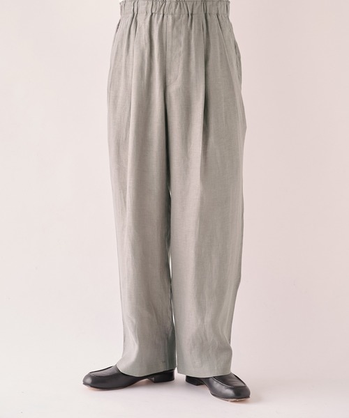 marka/マーカ】別注 LINEN TROPICAL WIDE LEG EASY PANTS（スラックス