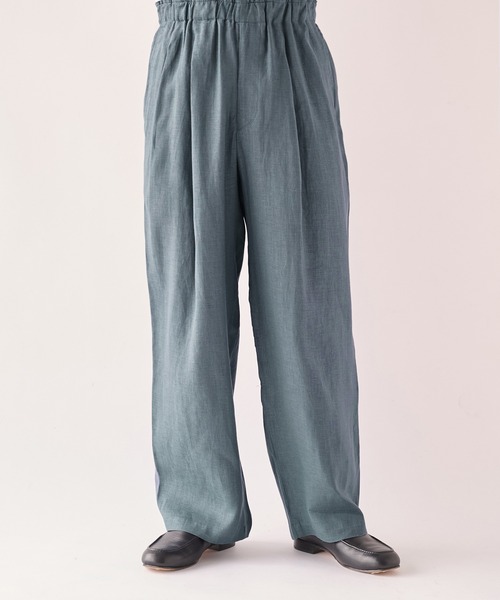marka/マーカ】別注 LINEN TROPICAL WIDE LEG EASY PANTS（スラックス