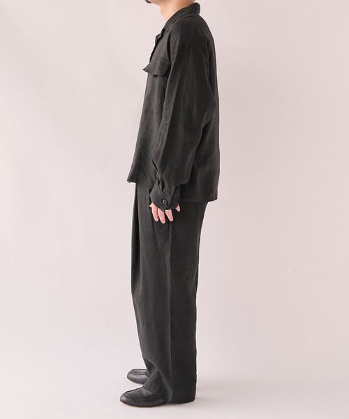 marka(マーカ)の「【marka/マーカ】別注 LINEN TROPICAL WIDE LEG EASY PANTS(スラックス・メンズ・グレー/ブラック/ライトブルーグレー・2/1)」の8枚目の写真