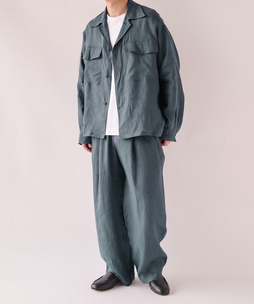 marka(マーカ)の「【marka/マーカ】別注 LINEN TROPICAL WIDE LEG EASY PANTS(スラックス・メンズ・グレー/ブラック/ライトブルーグレー・2/1)」の18枚目の写真
