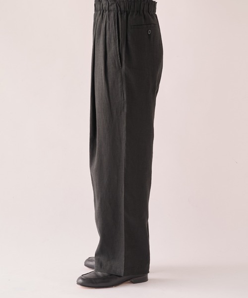 marka(マーカ)の「【marka/マーカ】別注 LINEN TROPICAL WIDE LEG EASY PANTS(スラックス・メンズ・グレー/ブラック/ライトブルーグレー・2/1)」の6枚目の写真