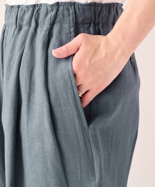 marka(マーカ)の「【marka/マーカ】別注 LINEN TROPICAL WIDE LEG EASY PANTS(スラックス・メンズ・グレー/ブラック/ライトブルーグレー・2/1)」の4枚目の写真