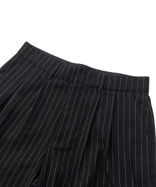 X-girl(エックスガール)の「STRIPED BUGGY SHORTS(その他パンツ・レディース・グレー/ブラック・S/M)」の14枚目の写真