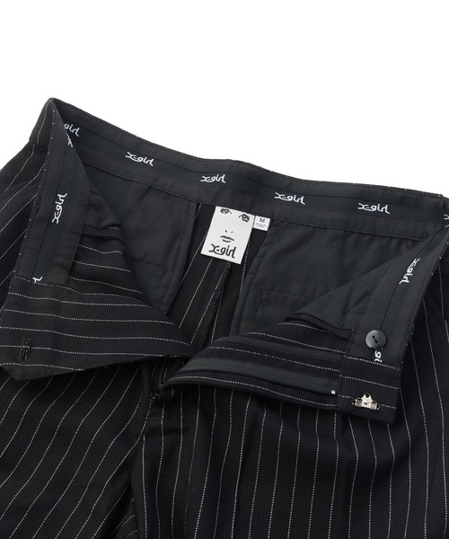 X-girl(エックスガール)の「STRIPED BUGGY SHORTS(その他パンツ・レディース・グレー/ブラック・S/M)」の3枚目の写真