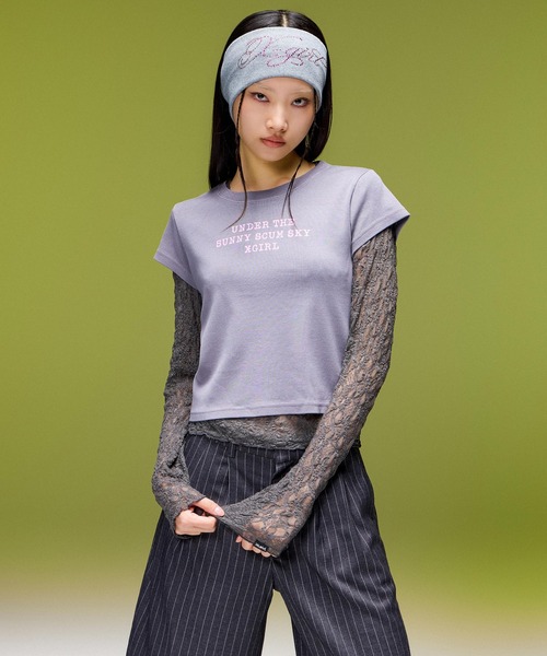 X-girl(エックスガール)の「STRIPED BUGGY SHORTS(その他パンツ・レディース・グレー/ブラック・S/M)」の15枚目の写真