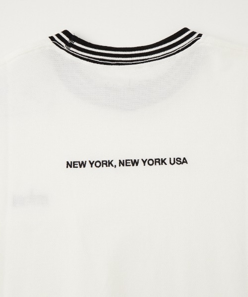 Manhattan Portage（マンハッタンポーテージ）の「[MANHATTAN PORTAGE/マンハッタンポーテージ] ワンポイントロゴ リンガーポケット 鹿の子Tシャツ（Tシャツ/カットソー・レディース・ブラック/ホワイト・XL/L/M）」の4枚目の写真